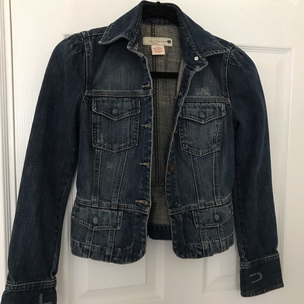 Calvin Klein Jeans Distressed Jean Jacket